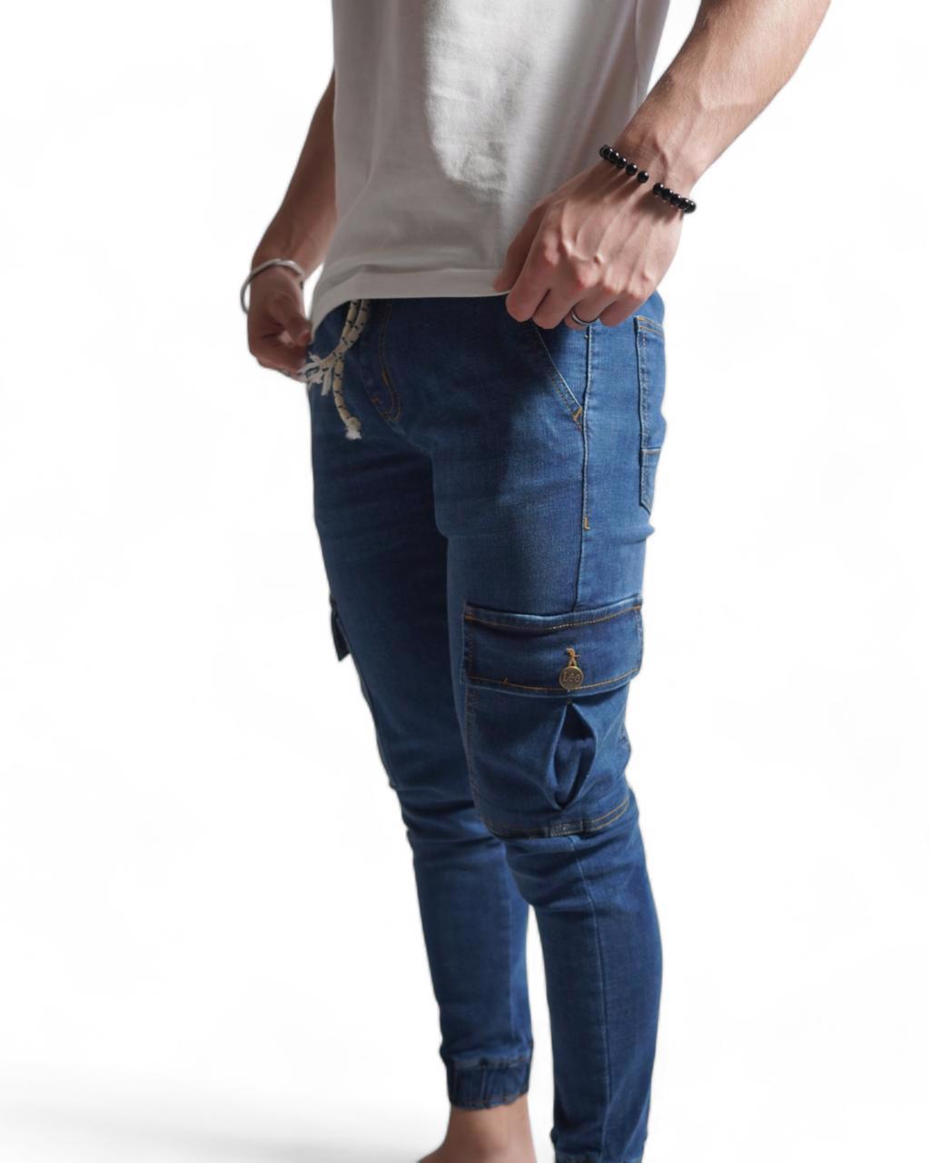 Denim Cargo Jeans 
