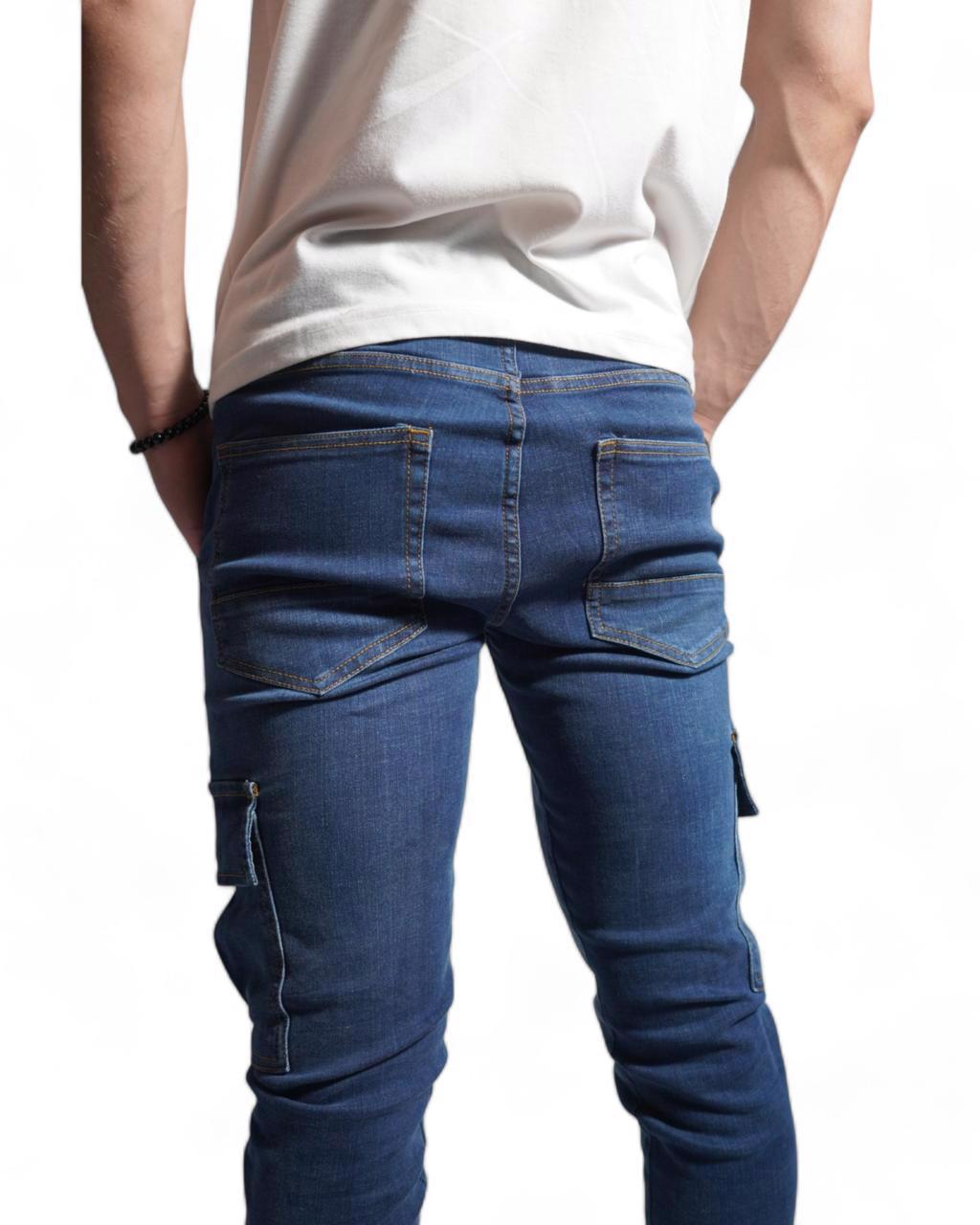 Denim Cargo Jeans  - view 4