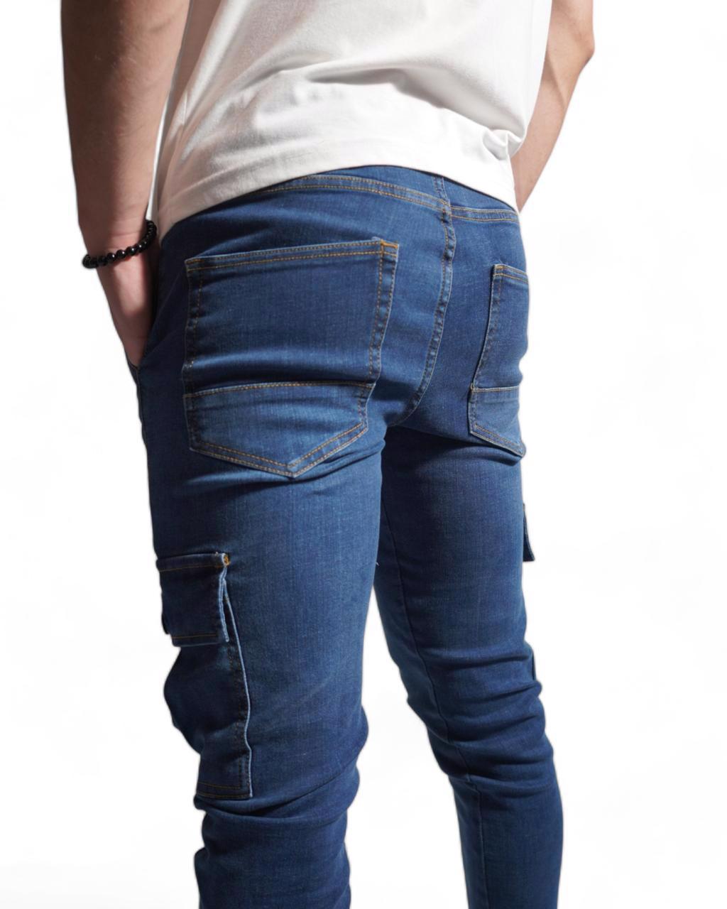 Denim Cargo Jeans  - view 6