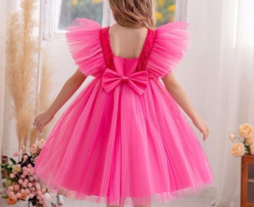  High Quality Silk Net Kids Fancy Frock Available At Affordable Price 