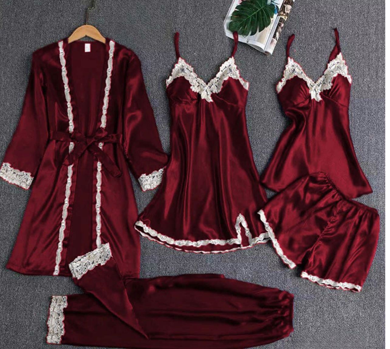Soft Silk Night Gowns 3-4 Pieces Embellished With Soft Thread Lace