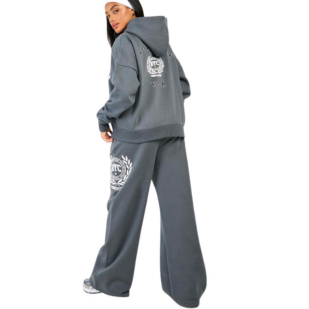 Wholesale High Quality Unisex Tracksuit Custom Embroidery Design 2 pieces Set Streetwear Sweat Suit - view 2