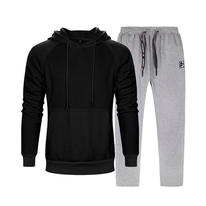 High Quality Custom Printing 2 pieces Set Sweat Suit Men's Tracksuit Wholesale Streetwear  - view 4