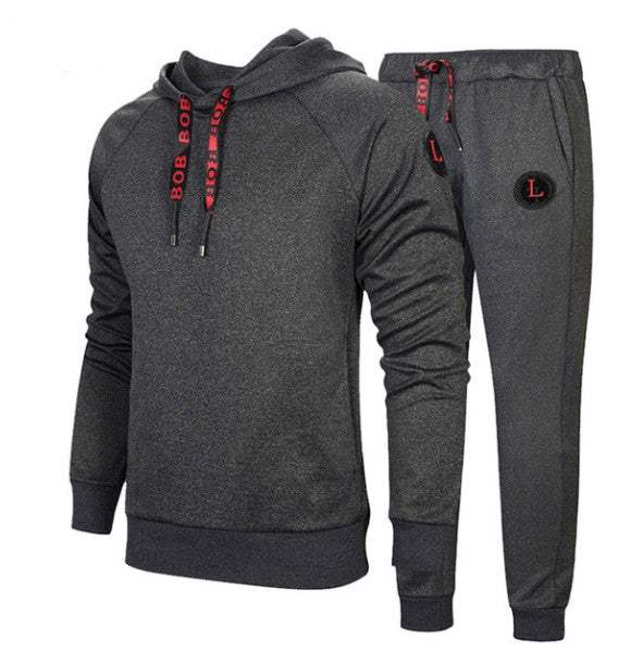 Custom Logo Men's Tracksuit 2 pieces sets Street wear High Quality Unisex Sweat suits  - view 2