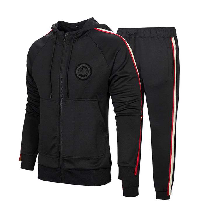 Custom Logo Men's Tracksuit 2 pieces sets Street wear High Quality Unisex Sweat suits  - view 4