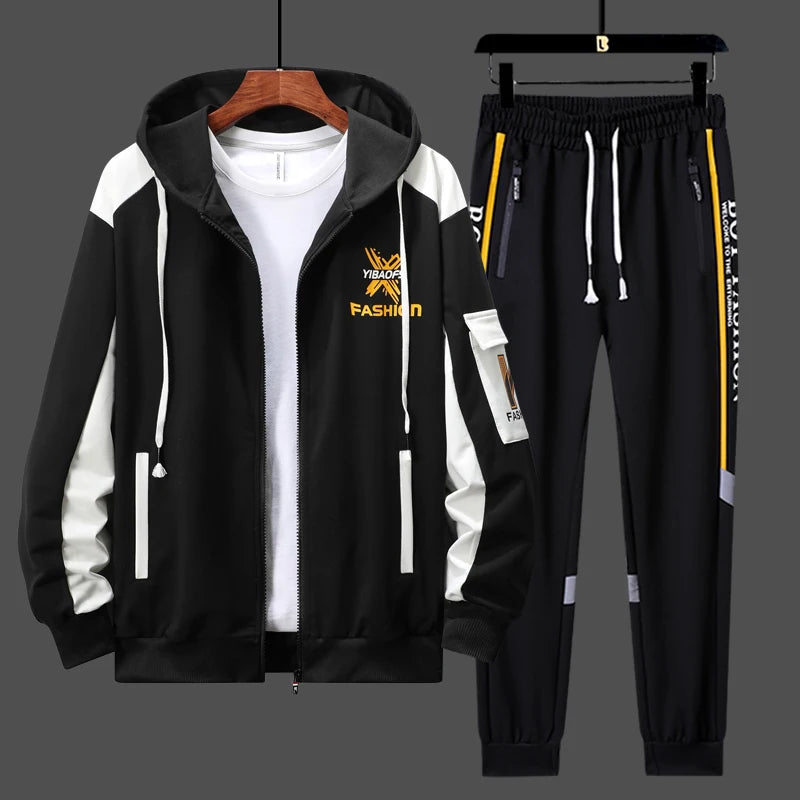 Custom Logo Printing Men's Winter Tracksuit 2 pieces sets High Quality Street wear Unisex Sweat suit - view 3