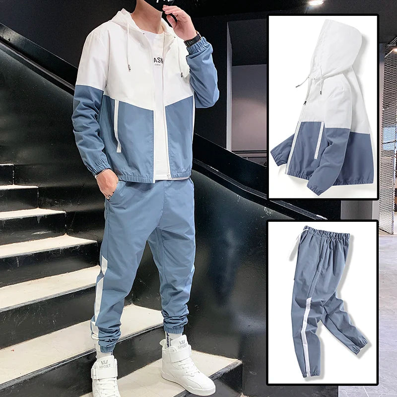 New Fashion Custom Men's Tracksuit 2 pieces Sets Street wear High Quality Sweat Suits Hoodies Sets