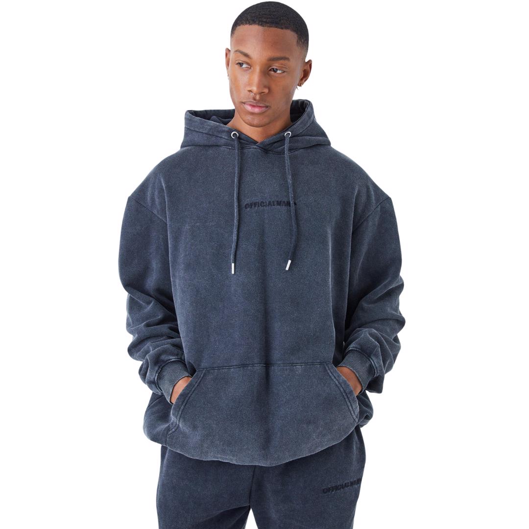 Custom Acid Wash Men's Tracksuit 2 pieces Sets Street wear High Quality Sweat Suits Hoodies Sets - view 3