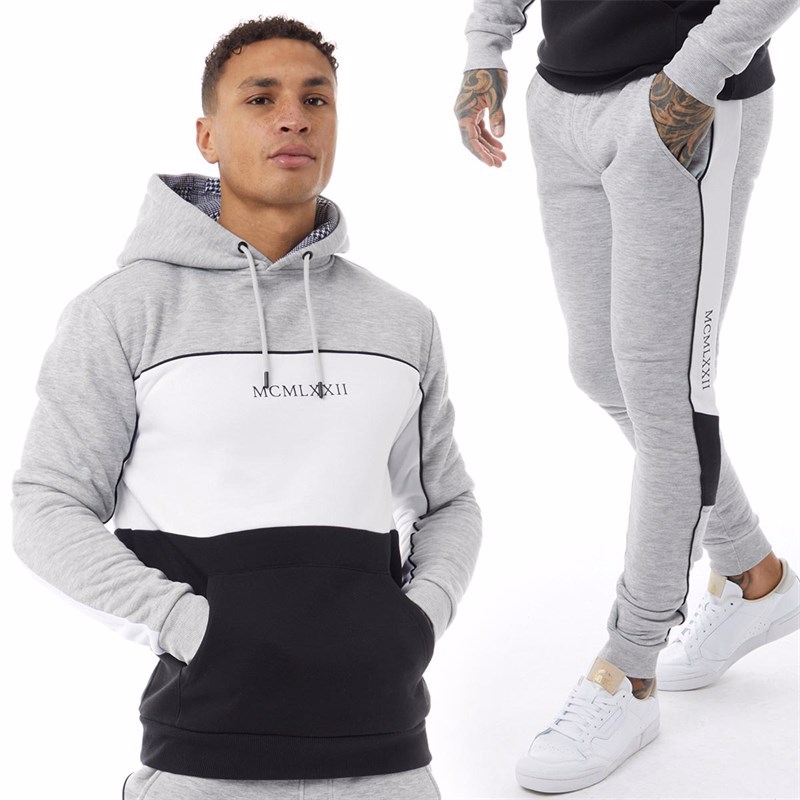 Wholesale Custom 100% Cotton Printing Tracksuits Comfortable Sweat Suits Hoodies Set Street wear