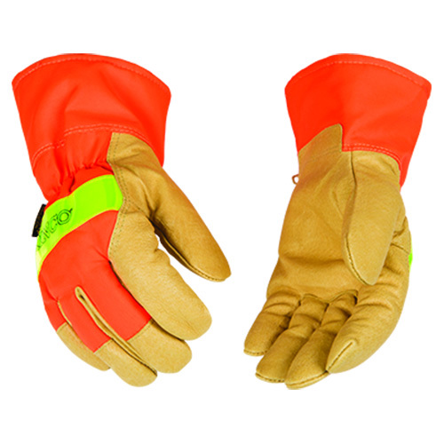 Hi-Vis Lined Grain Cow skin Leather Palm