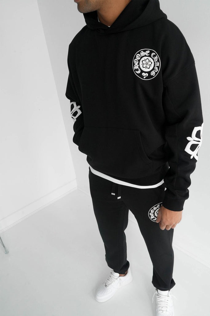 Custom manufacturer acid washed sun fade streetwear men's tracksuit hoodie set - view 2
