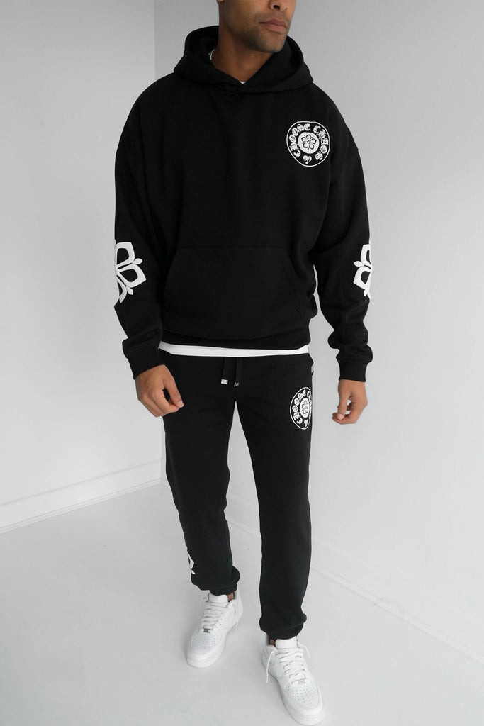 Custom manufacturer acid washed sun fade streetwear men's tracksuit hoodie set - view 5