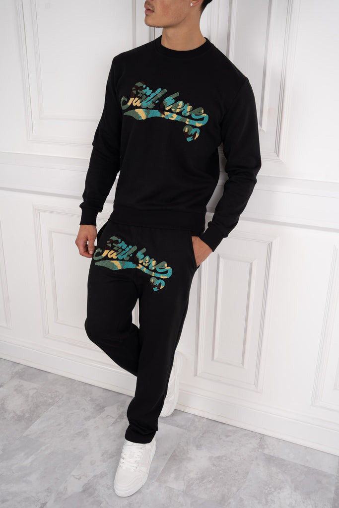 Wholesale Customized Unisex Flared Sweatpants and Hoodie Men Set Two Piece Tracksuit - view 2