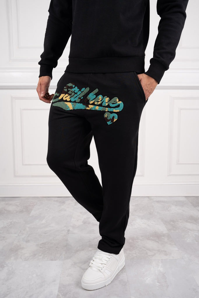 Wholesale Customized Unisex Flared Sweatpants and Hoodie Men Set Two Piece Tracksuit - view 3
