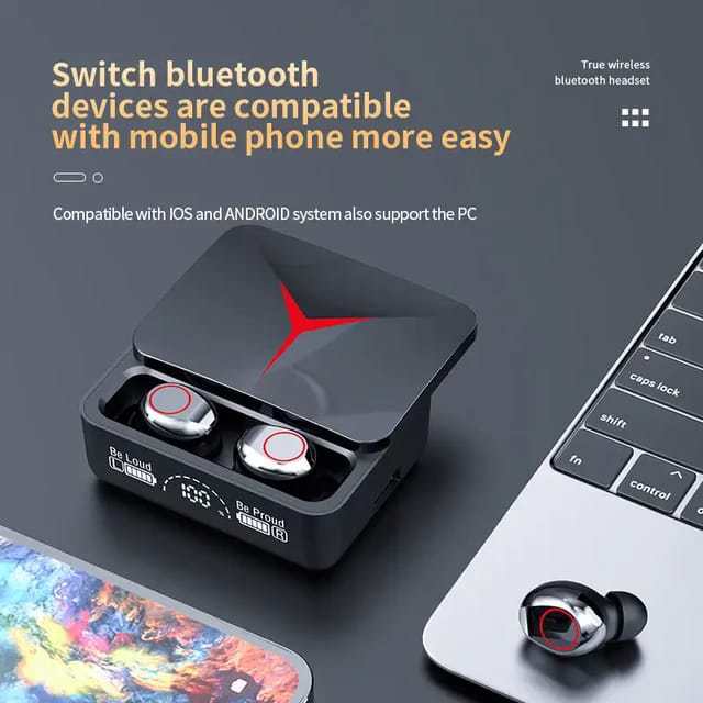 M90 Pro Enc Bluetooth Headphones Touch Control Earphones Led Display Headset  - view 4