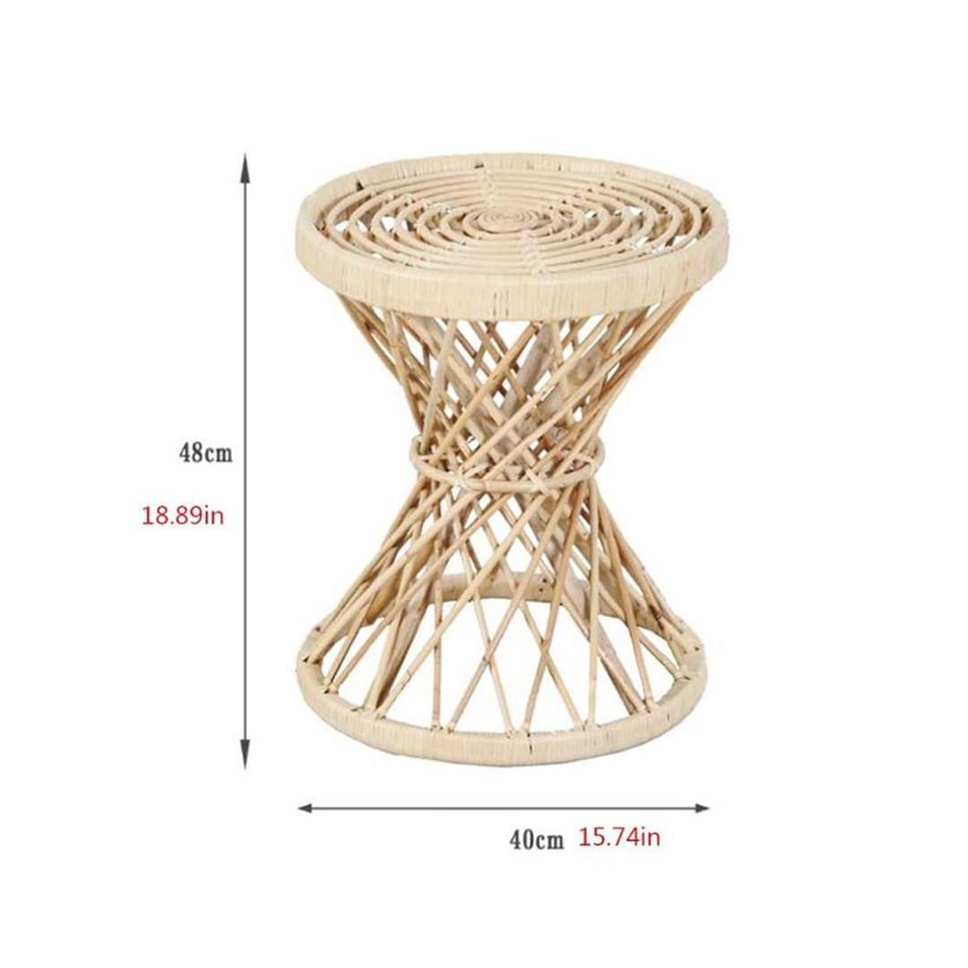 Round Rattan Table with Glass, Vietnam Rattan Furniture HP - FR04