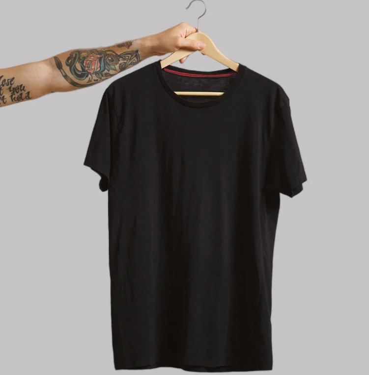 Men's Plain Black T-Shirt