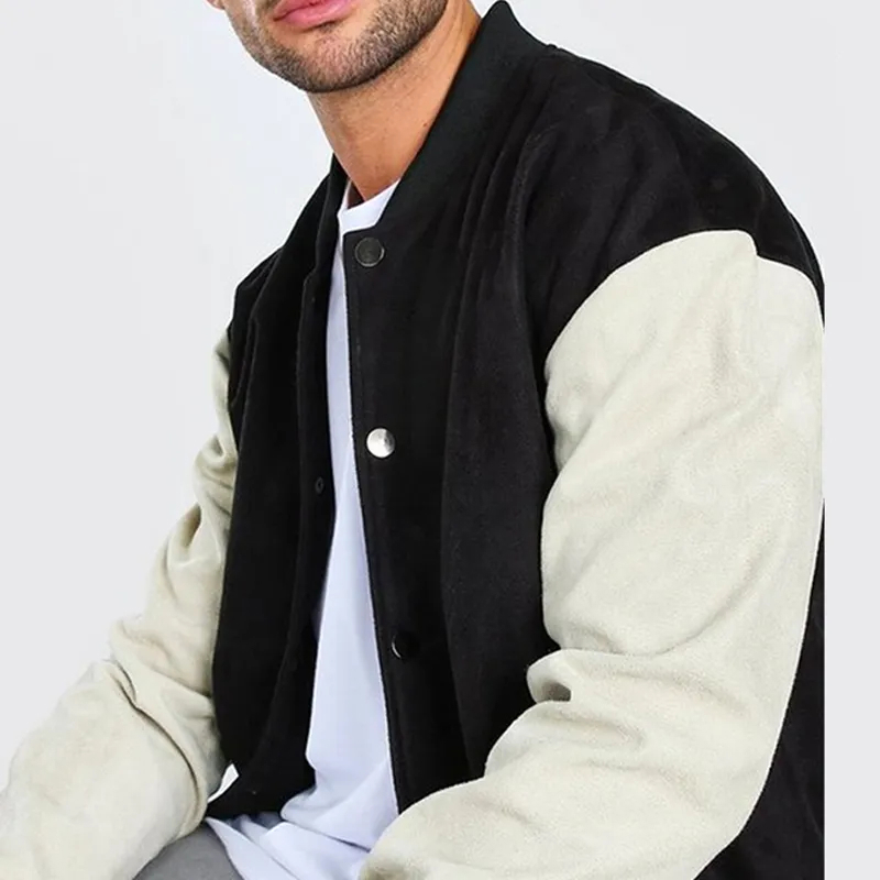     Customizable Embroidered Letter Varsity Jacket for Men - view 2