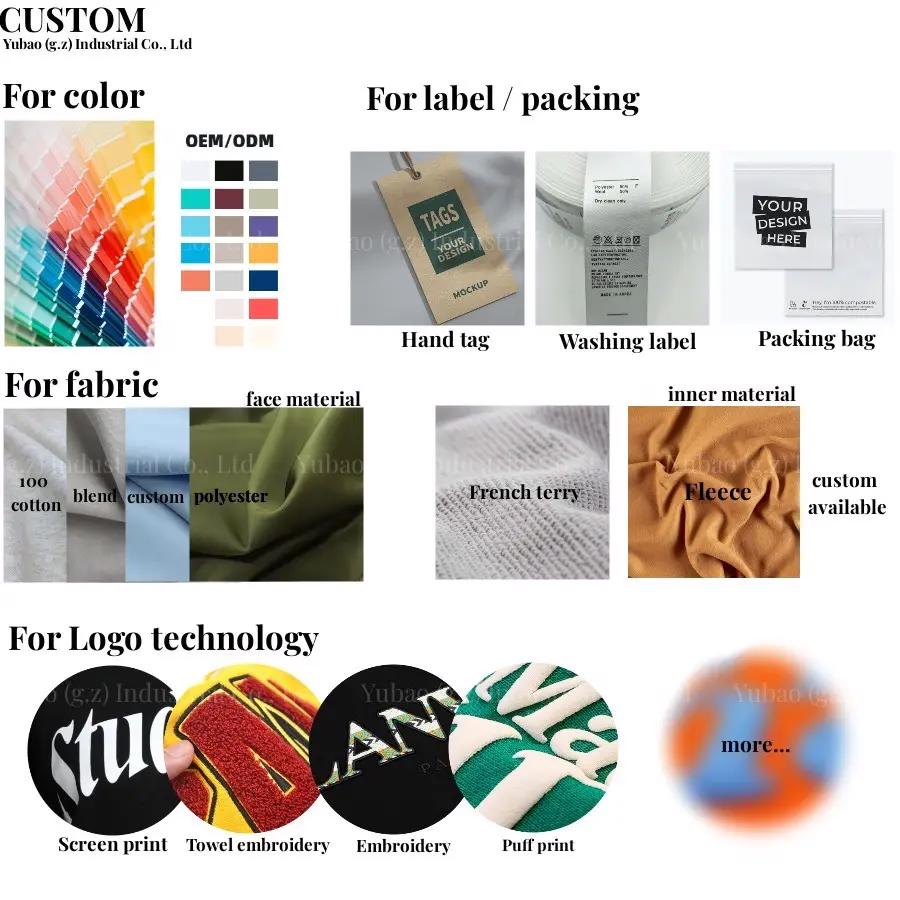 Thick 100% cotton hoodie for Men's Heavyweight Pullover hoodie high quality custom puff print fleece - view 4