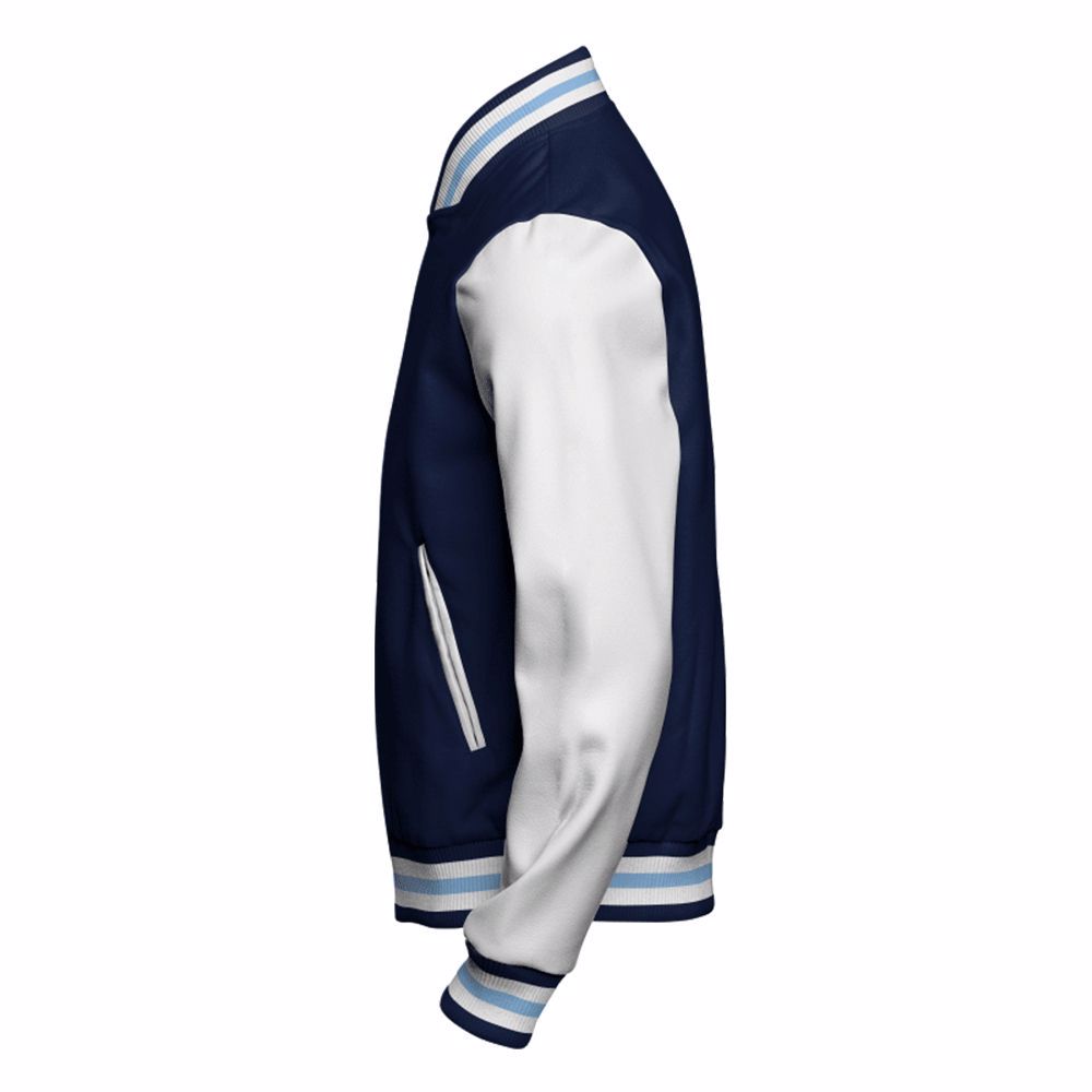Custom made 100% polyester satin varsity jacket  - view 3