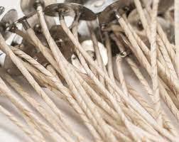 Parafin Candle Wicks 12 cm /100 piece Natural Wax Coating With Metal Tab - view 2