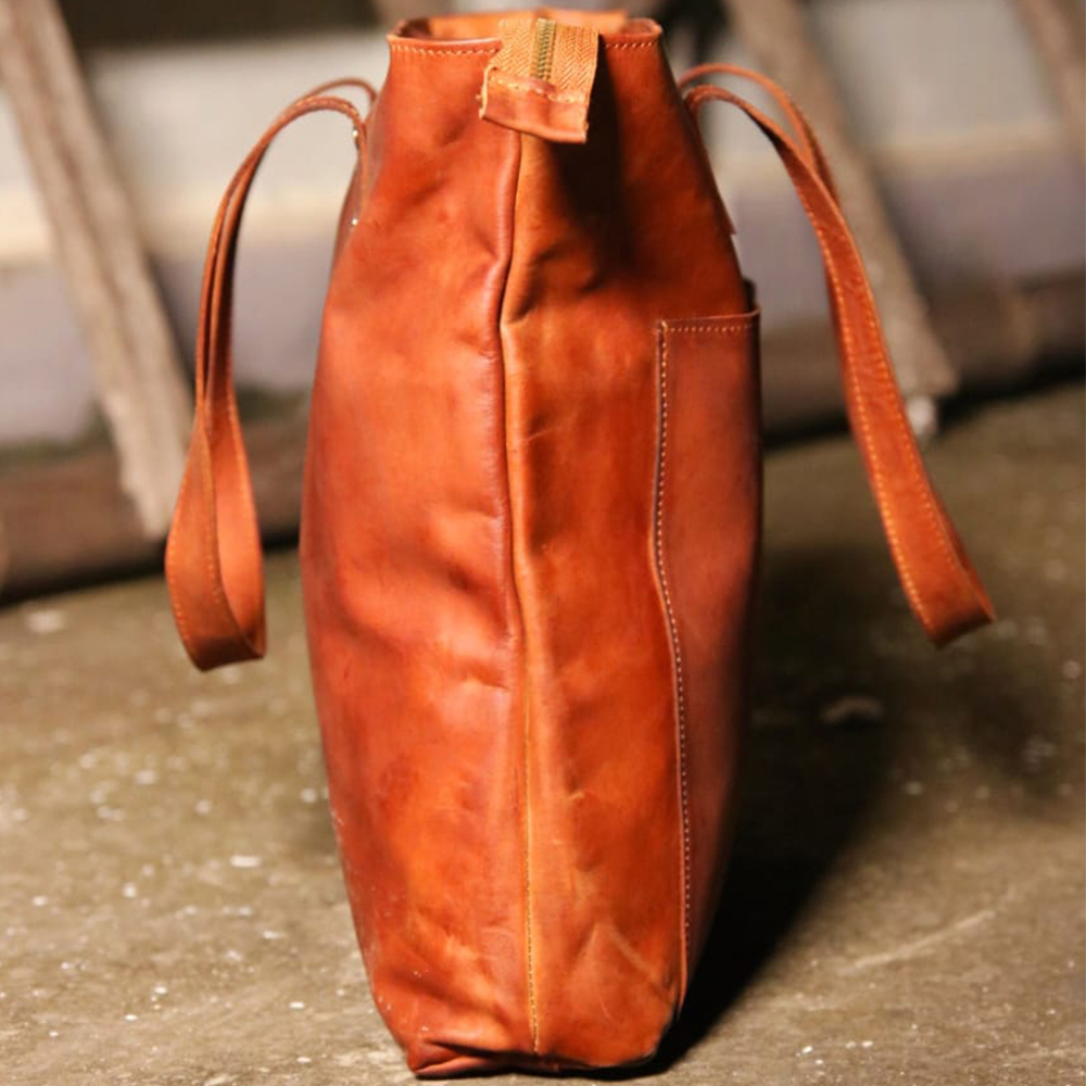 ladies leather tote bag, leather women's handbag, Original leather, Leather Purse, shoulder bag - view 3