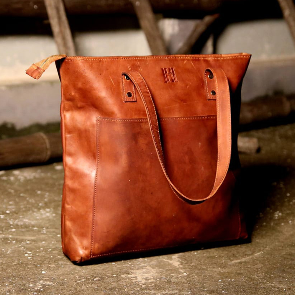 ladies leather tote bag, leather women's handbag, Original leather, Leather Purse, shoulder bag - view 4