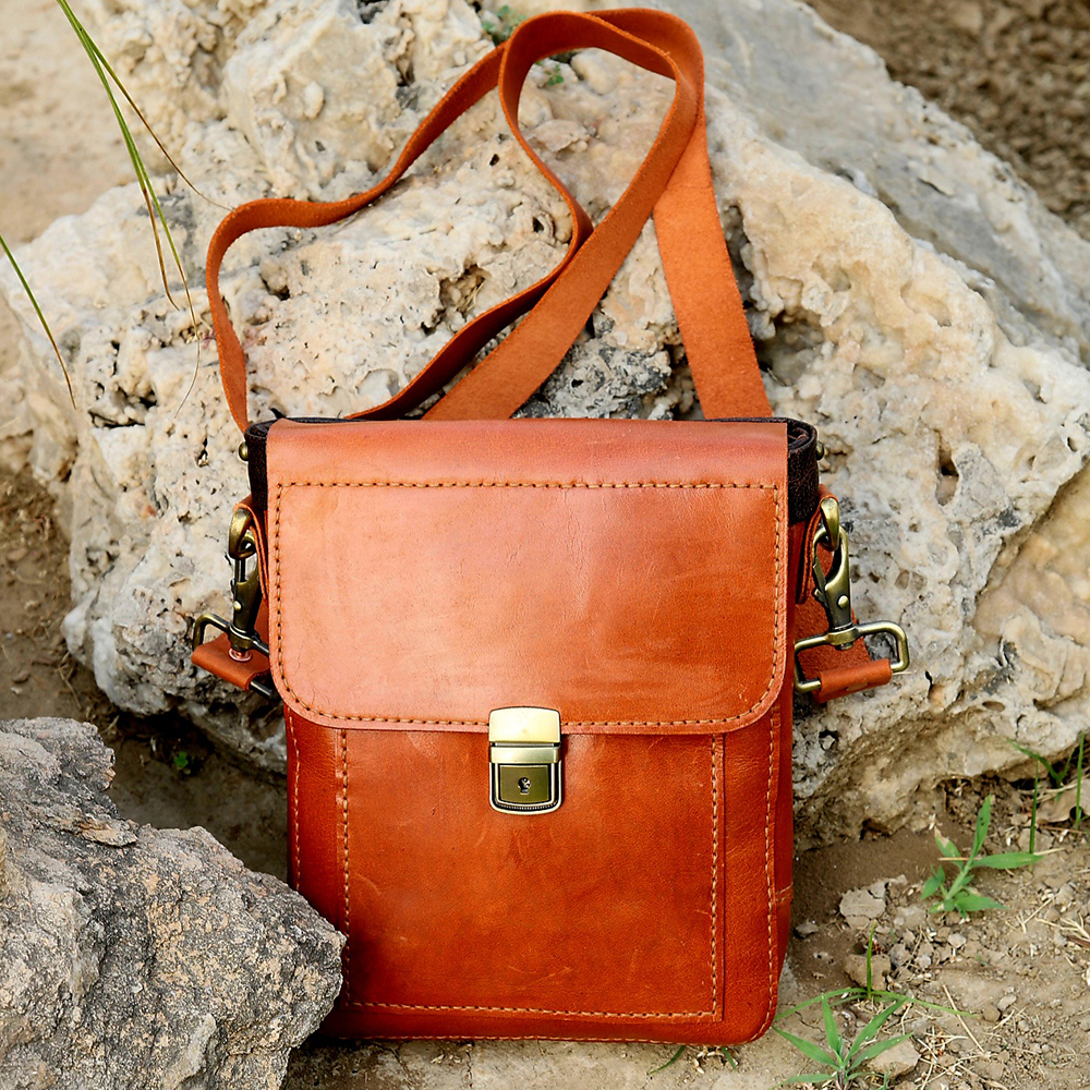 Leather Crossbody bag, shoulder bag, original leather crossbody bag, bag for travel, leather bag - view 2