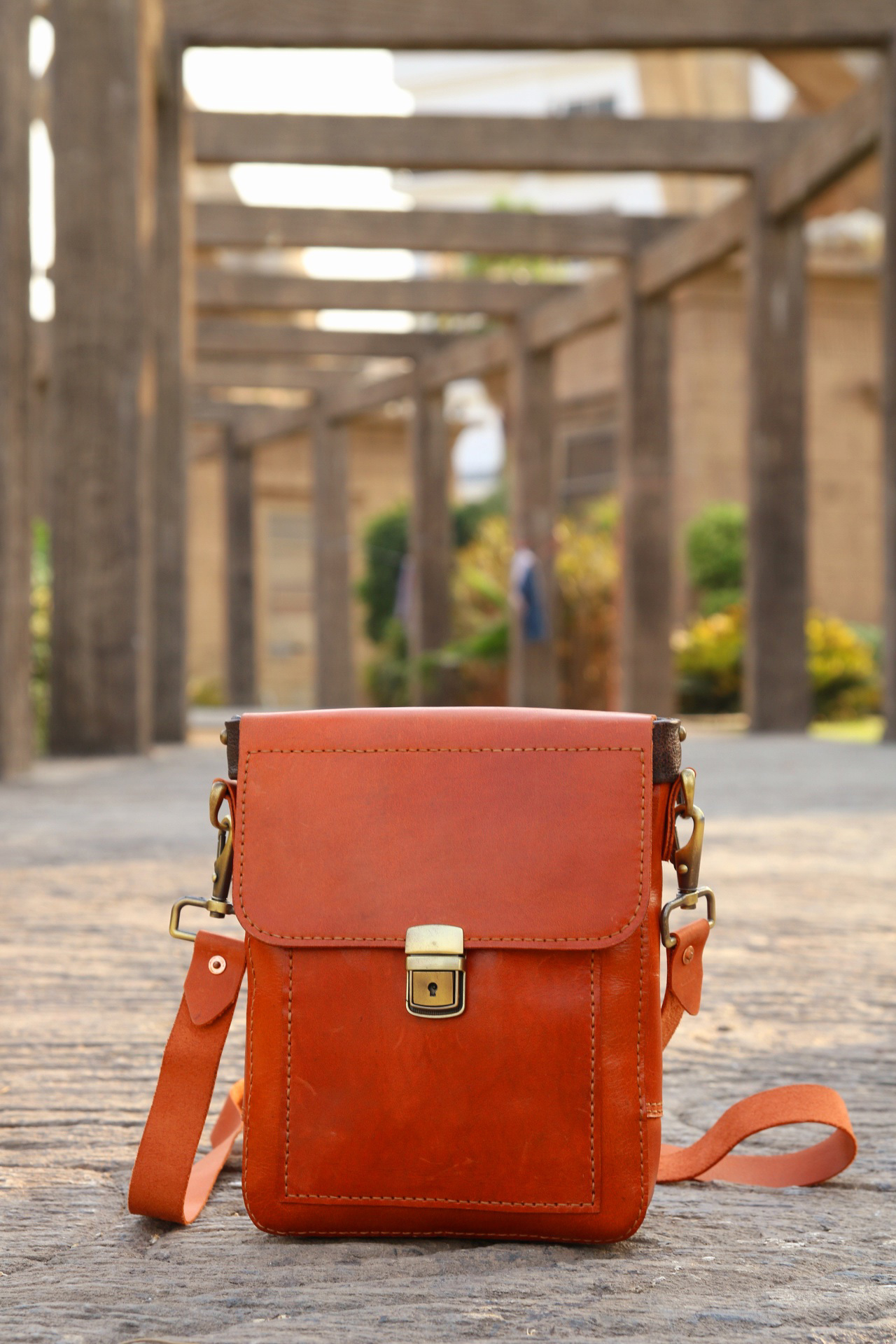 Leather Crossbody bag, shoulder bag, original leather crossbody bag, bag for travel, leather bag - view 6