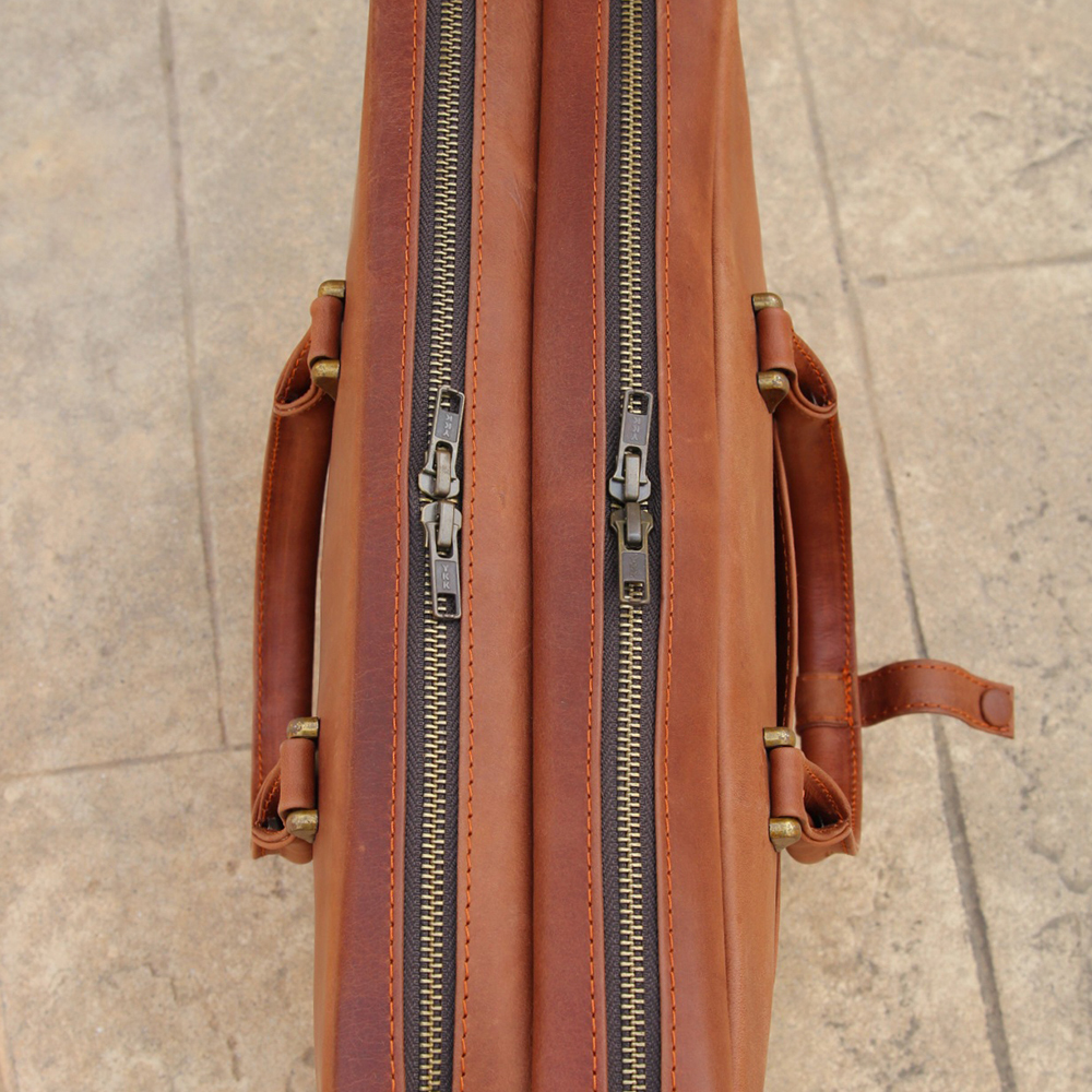 Double compartment Leather laptop bag, leather briefcase bag, business bag, leather bag - view 5