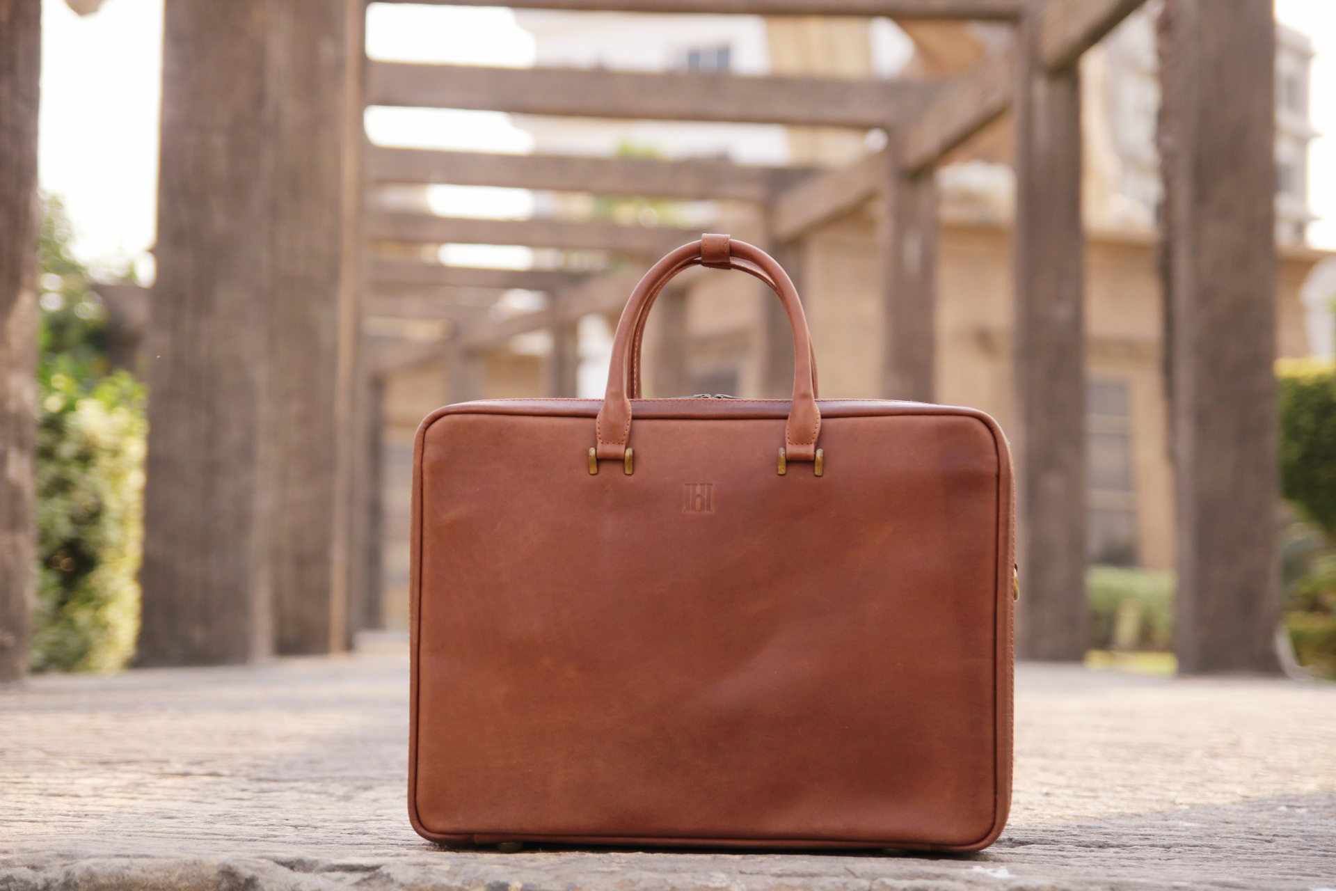 Double compartment Leather laptop bag, leather briefcase bag, business bag, leather bag - view 6