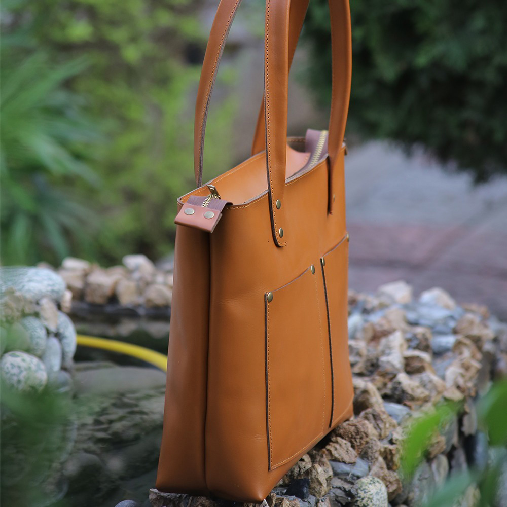 ladies leather tote bag, leather women's handbag, Original leather, Leather Purse, shoulder bag - view 3