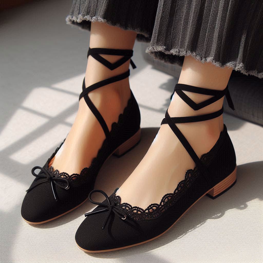 elegant black pump shoes with slingback kitten heels