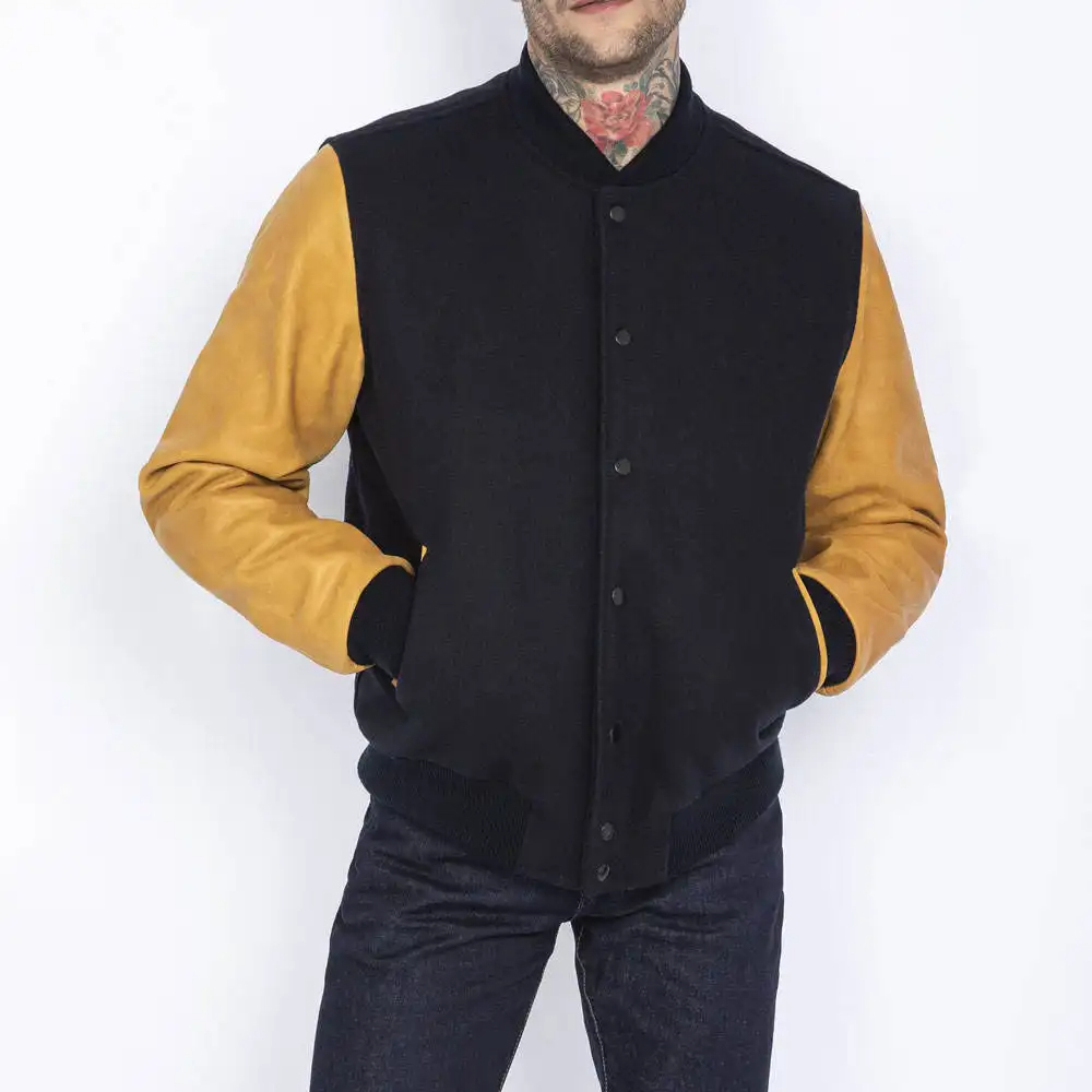 Men's Jacket Custom Color logo baseball loose casual varsity jacket