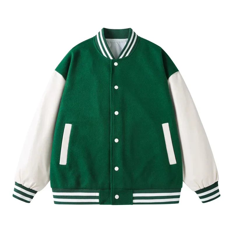 Wholesale Men Custom Cotton Fleece Baseball Jacket