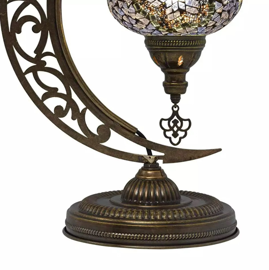 Modern Classic Handmade Silver Vase Moon Glass Lamps - view 3