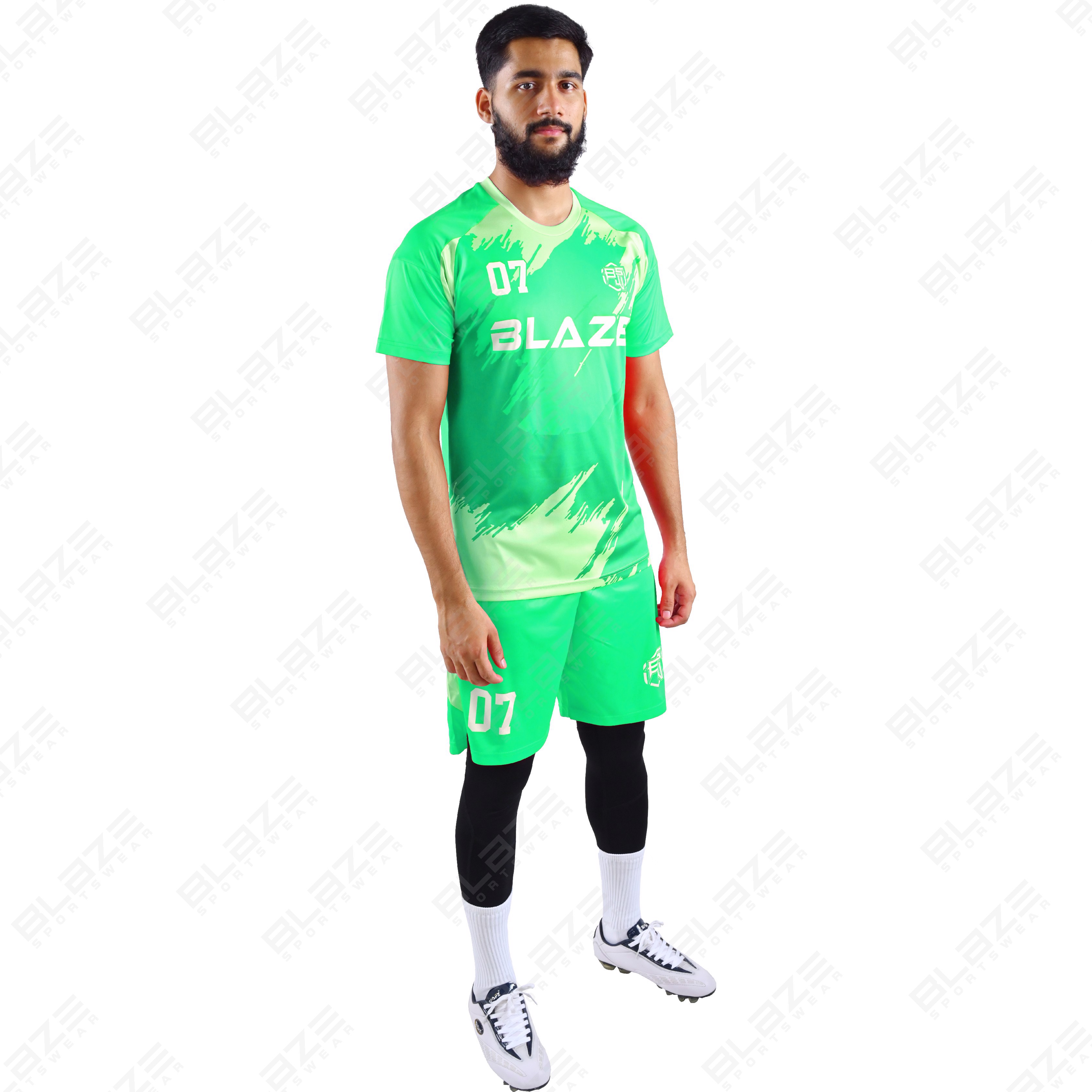Custom soccer gear made from light 100% polyester with digital printing for great performance. - view 2
