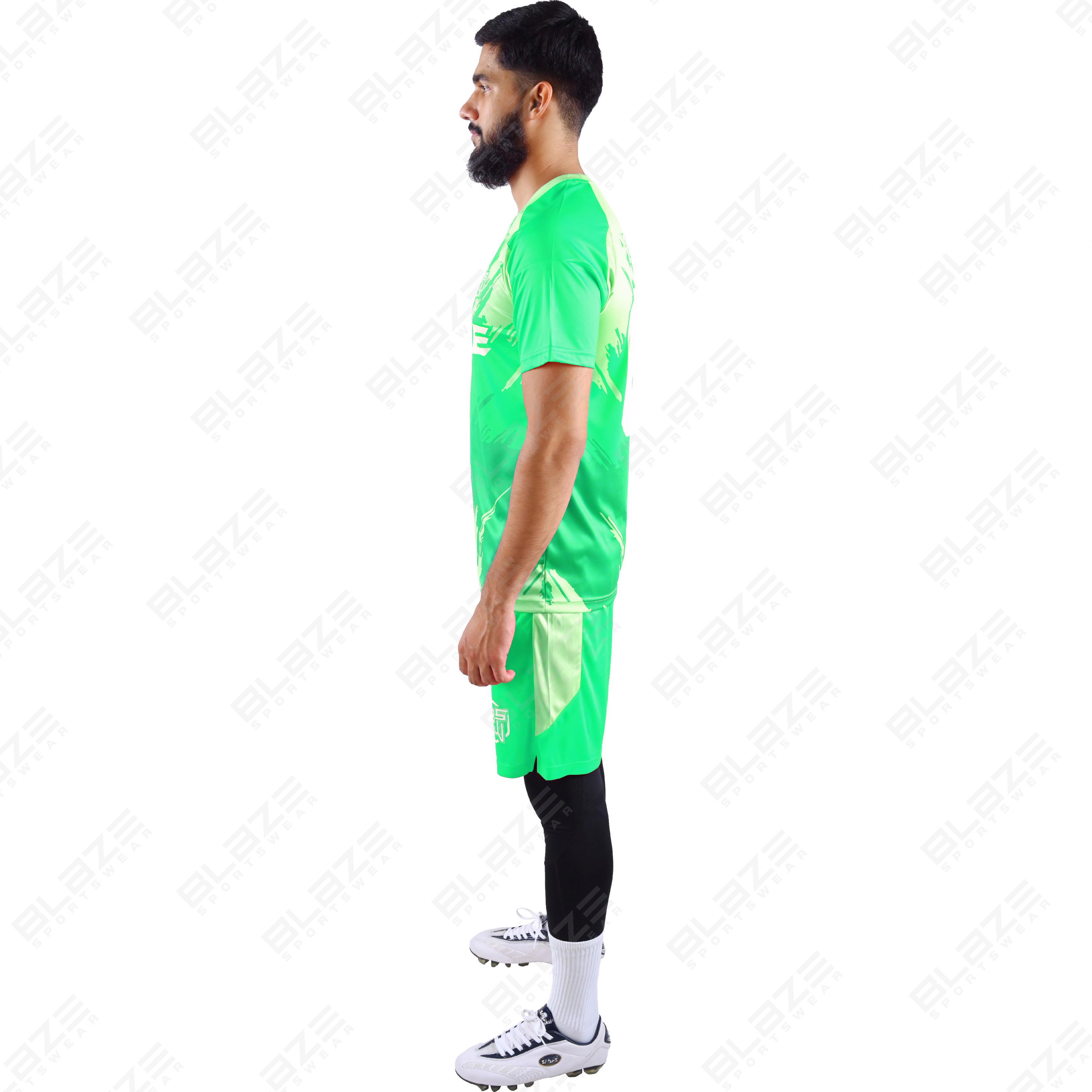Custom soccer gear made from light 100% polyester with digital printing for great performance. - view 3