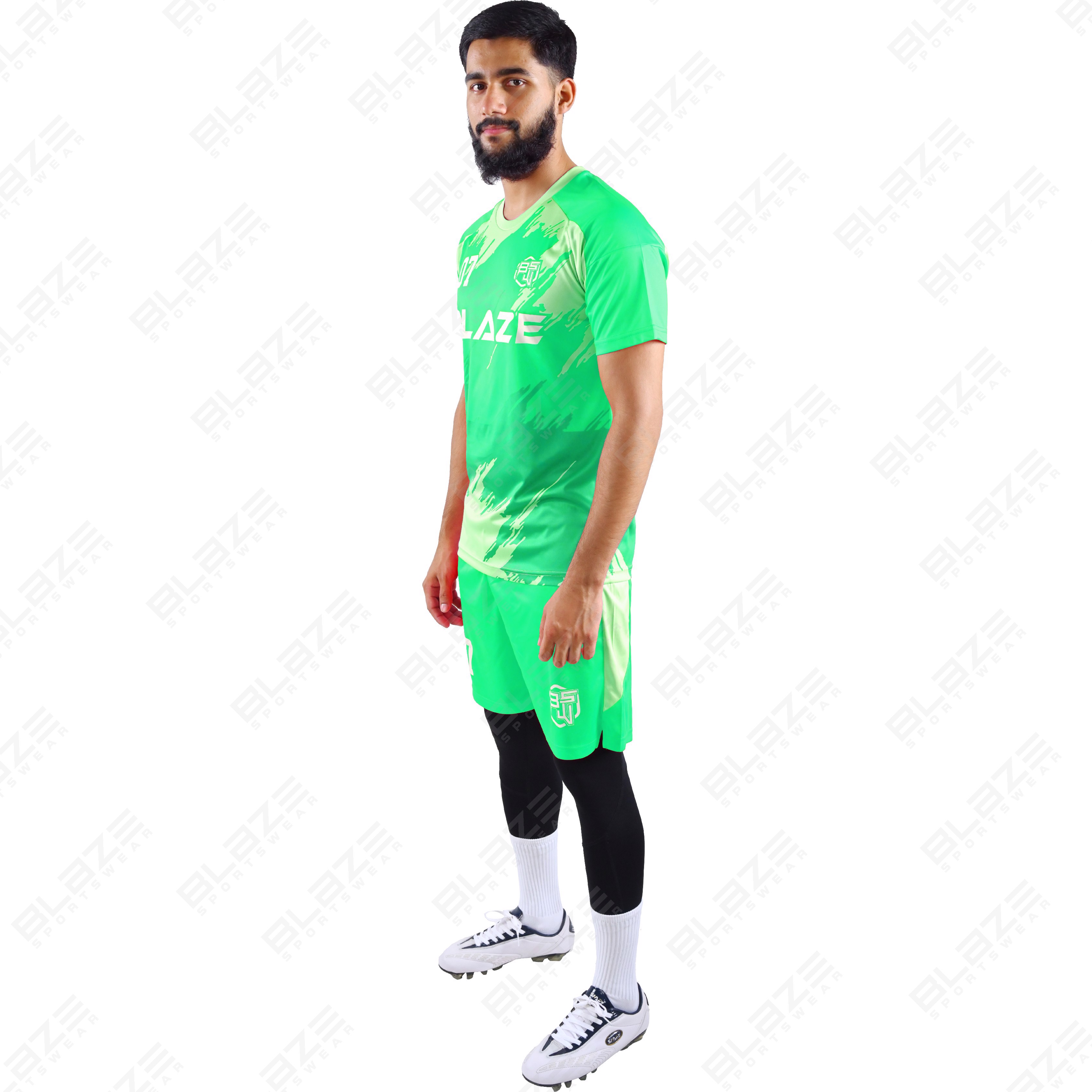 Custom soccer gear made from light 100% polyester with digital printing for great performance. - view 5