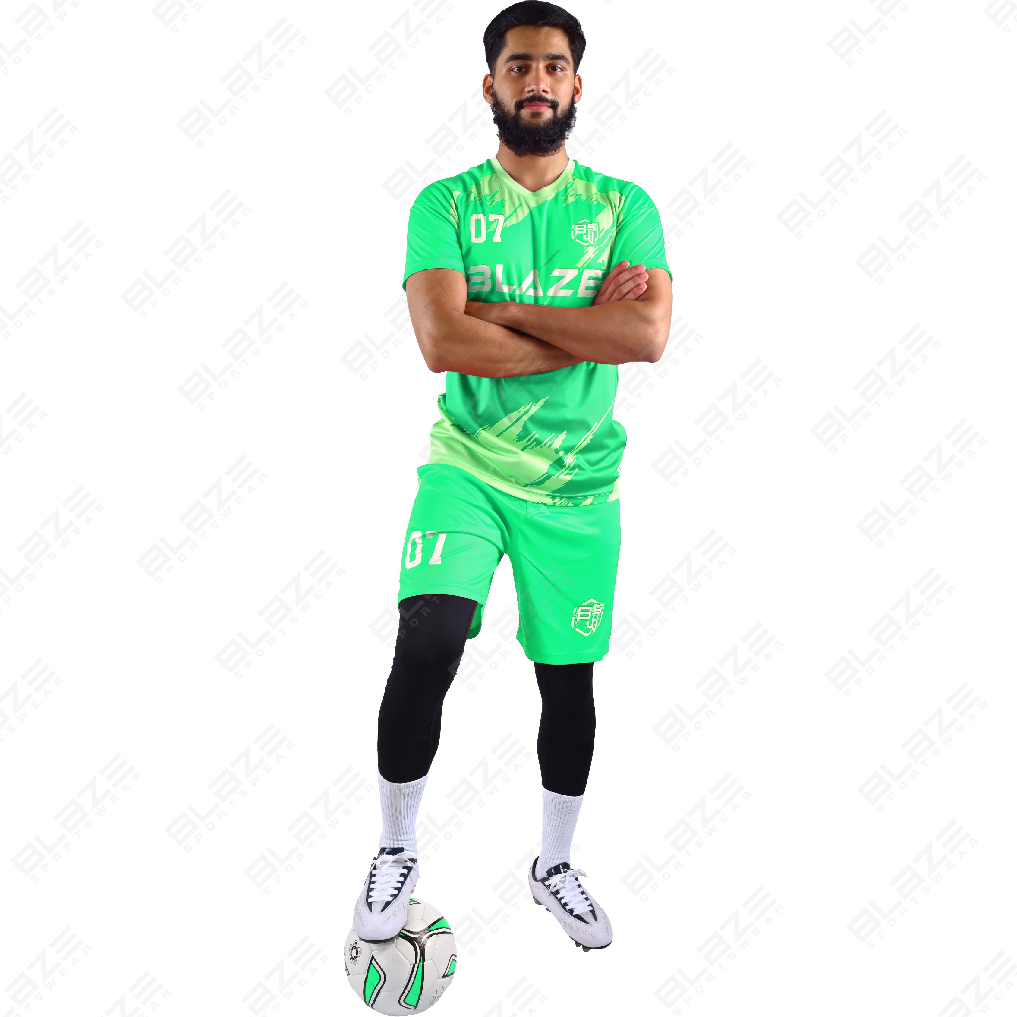 Custom soccer gear made from light 100% polyester with digital printing for great performance. - view 7