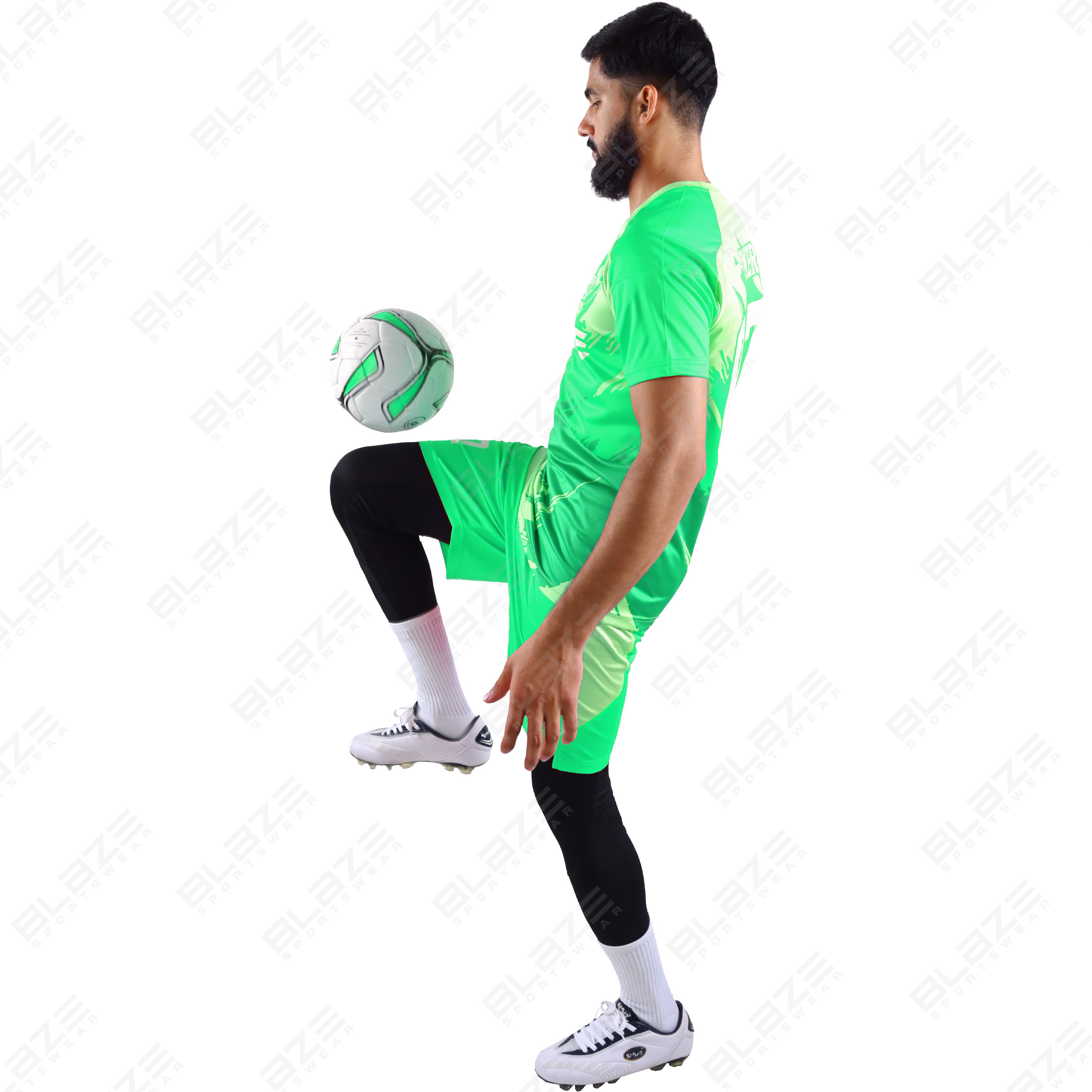 Custom soccer gear made from light 100% polyester with digital printing for great performance. - view 8