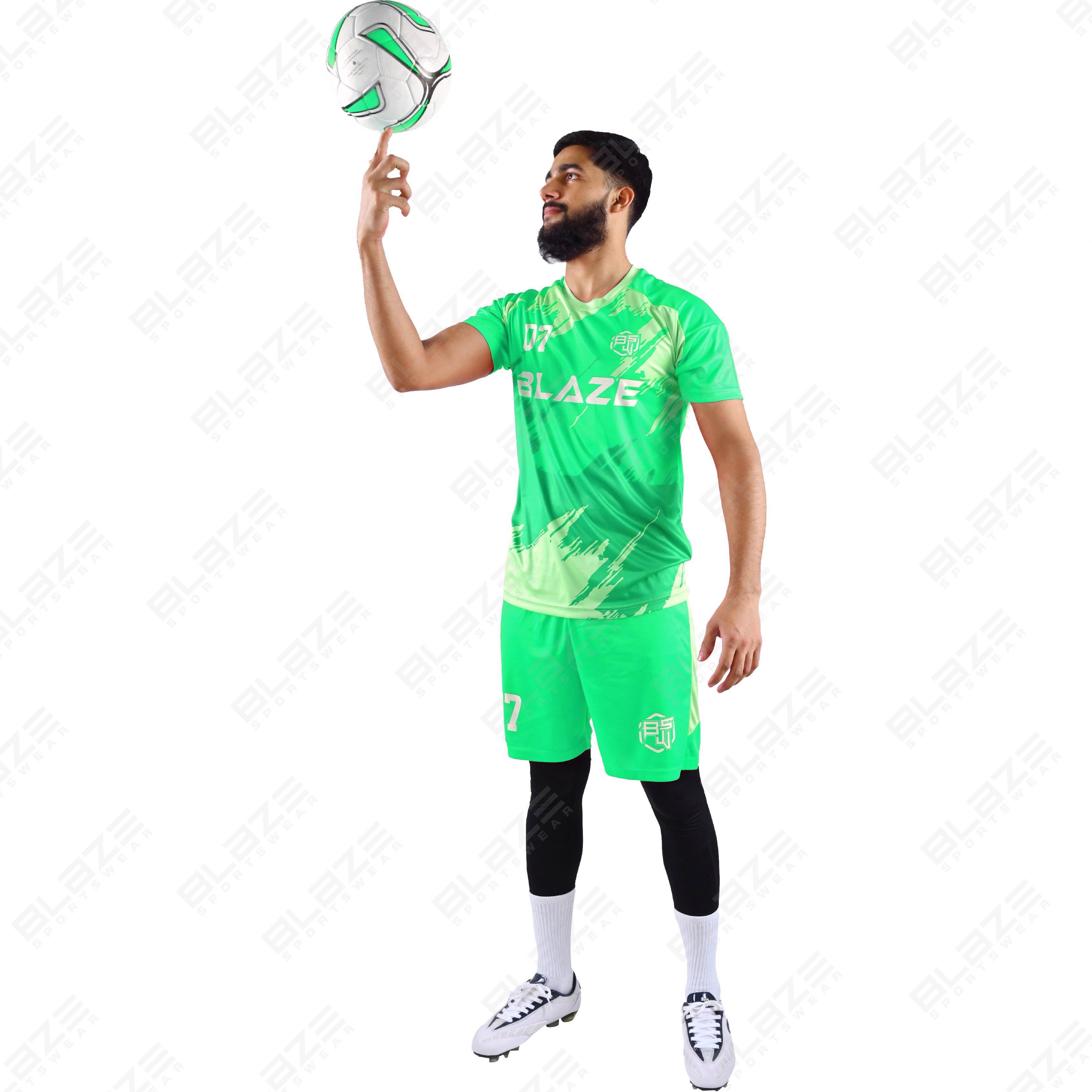 Custom soccer gear made from light 100% polyester with digital printing for great performance. - view 9