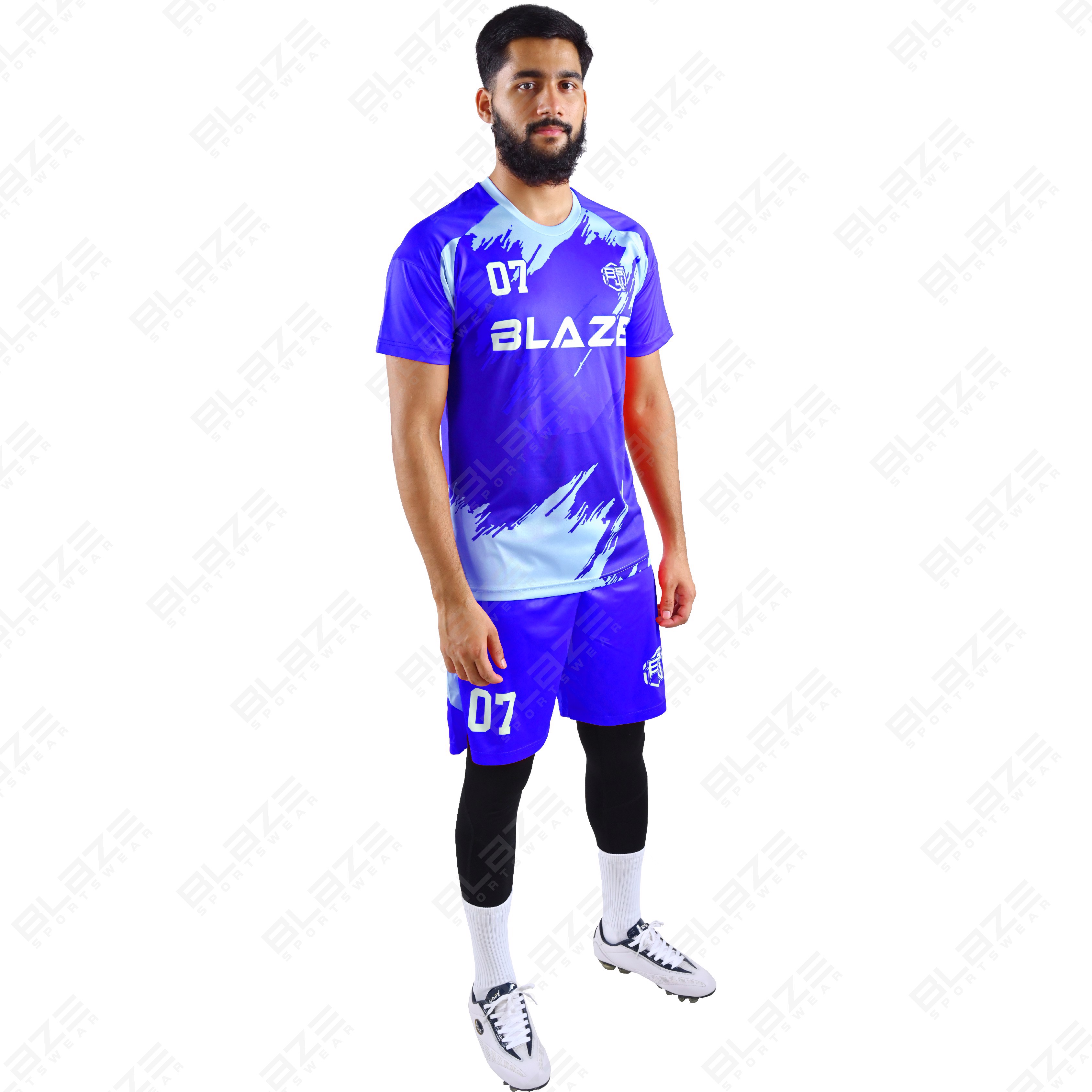 Custom soccer gear made from light 100% polyester with digital printing for great performance. - view 13