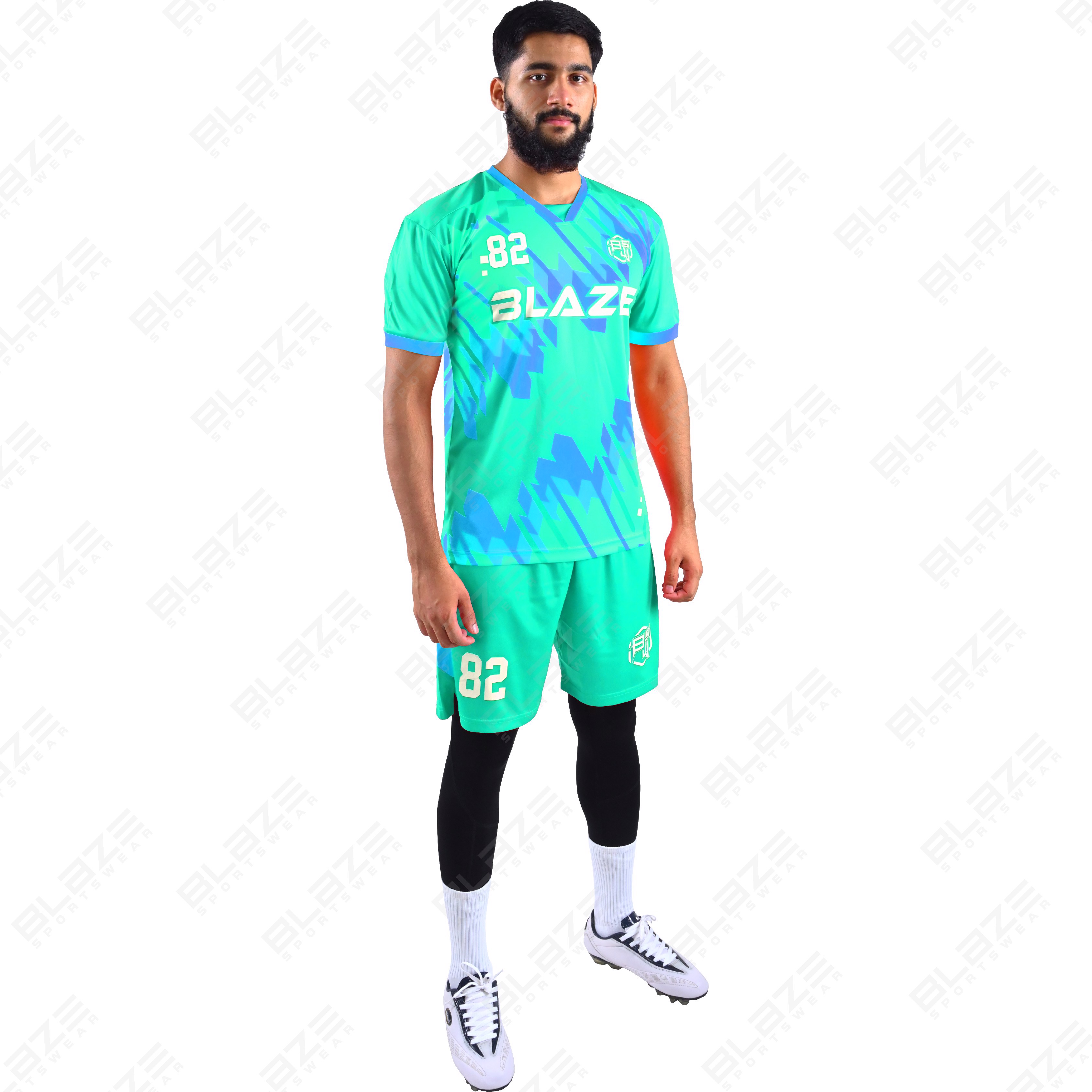 Custom soccer gear made from light 100% polyester with digital printing for great performance. - view 15