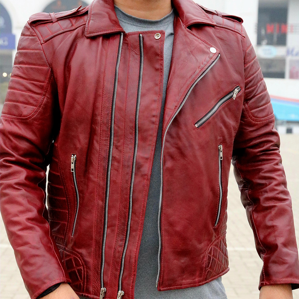 Men's leather jacket, premium quality jacket, original leather jacket, Original cow leather - view 2