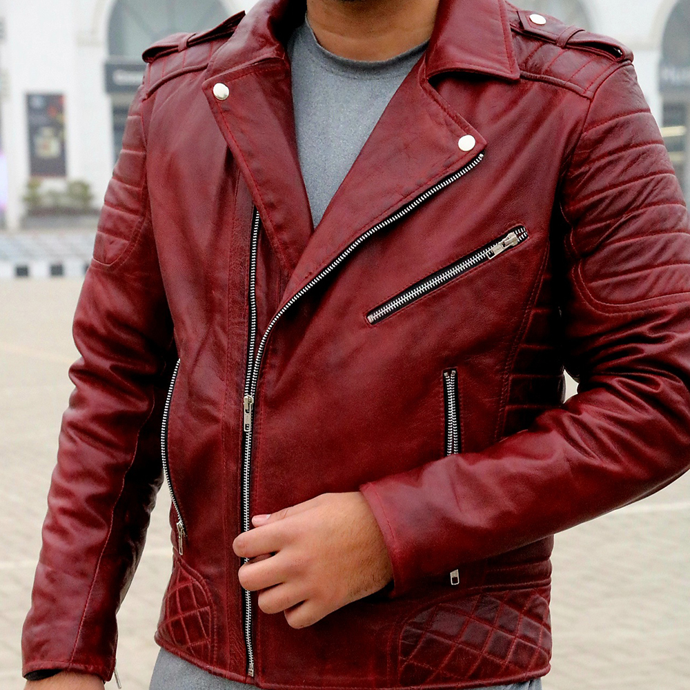 Men's leather jacket, premium quality jacket, original leather jacket, Original cow leather - view 5