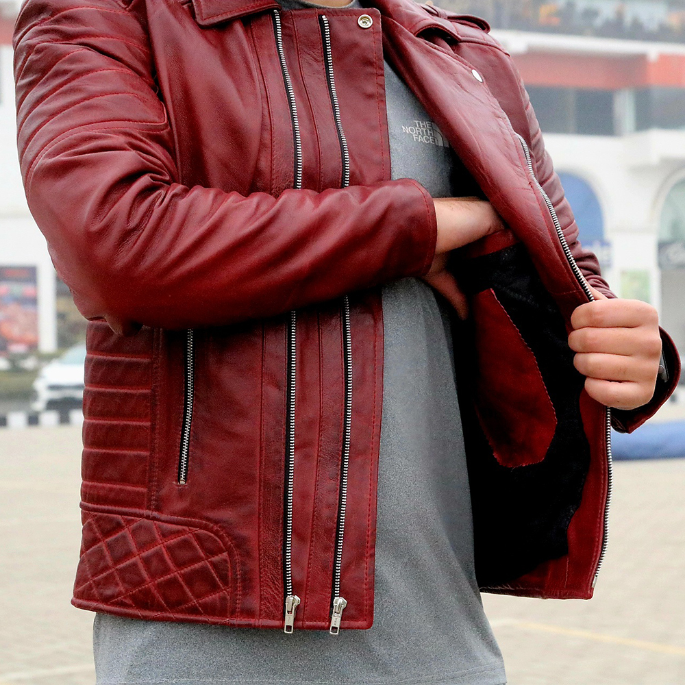 Men's leather jacket, premium quality jacket, original leather jacket, Original cow leather - view 6