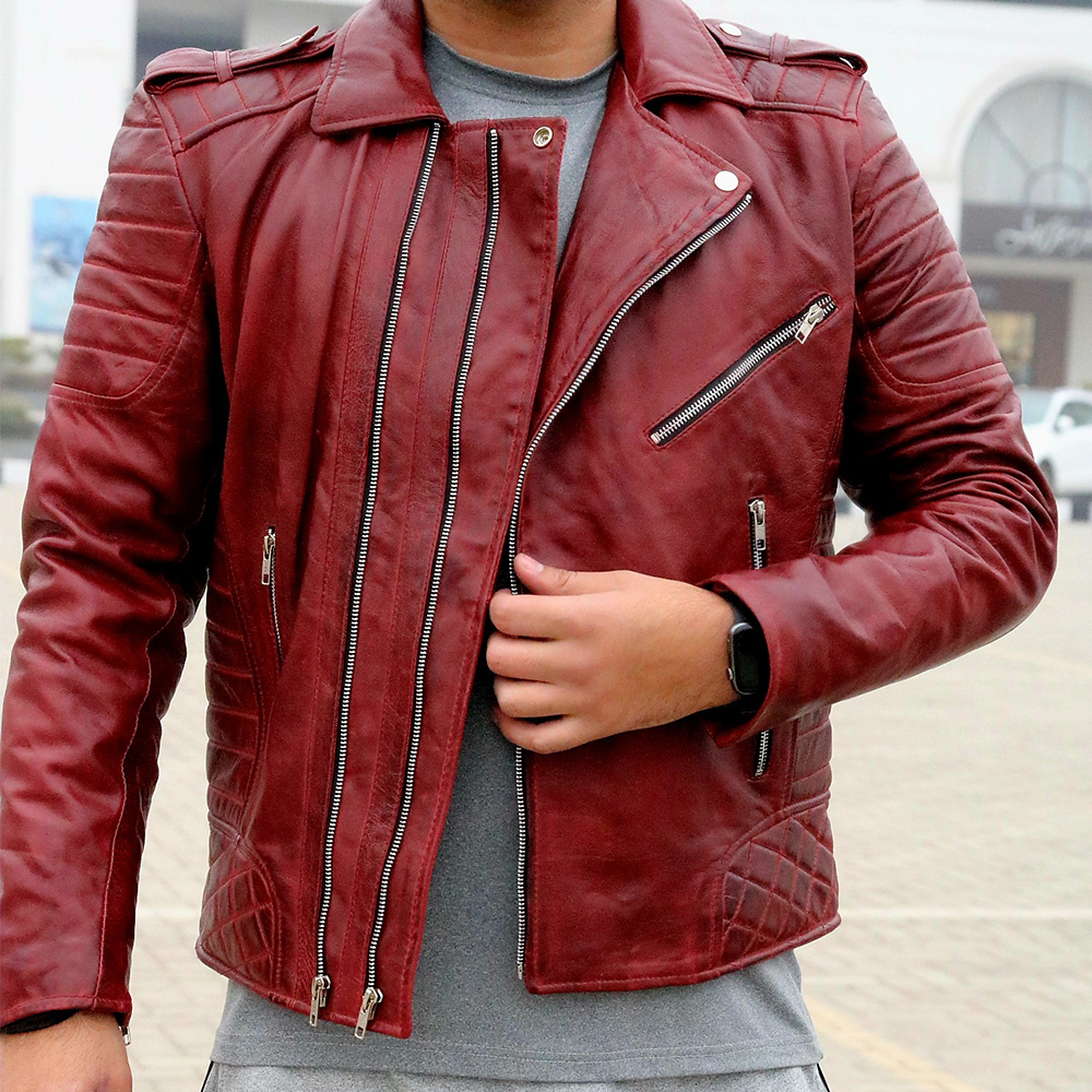 Men's leather jacket, premium quality jacket, original leather jacket, Original cow leather - view 7