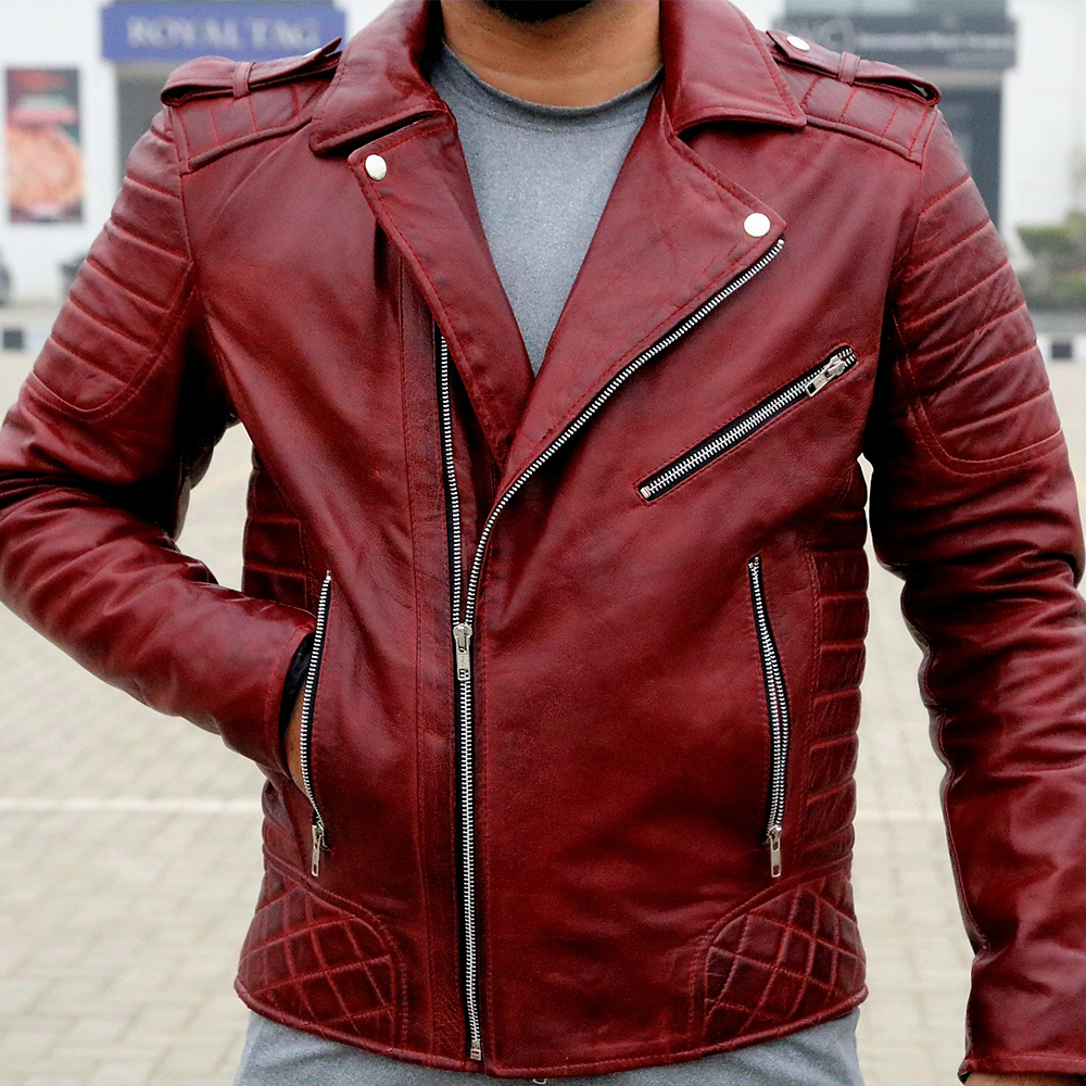 Men's leather jacket, premium quality jacket, original leather jacket, Original cow leather - view 8