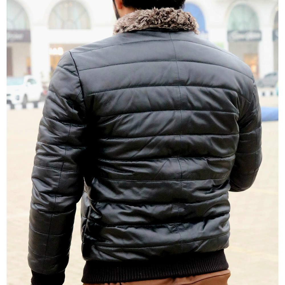 Men's Leather Biker Jacket, premium leather jacket with Ykk zipper, leather jacket for men's - view 2